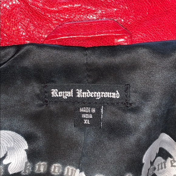 Royal Underground Red Genuine Leather Jacket - Picture 6 of 7
